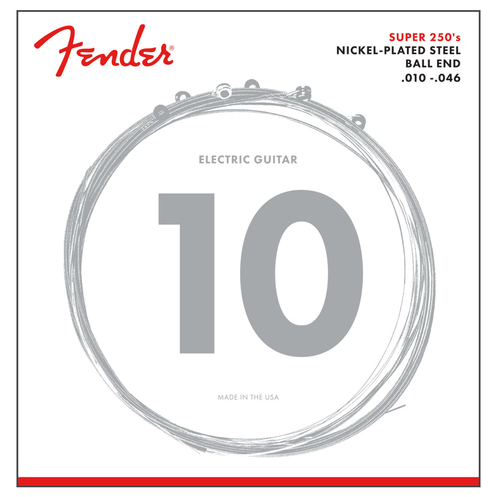 Fender Super 250's Nickel Plated Steel Electric Guitar Strings (.010 - .046)